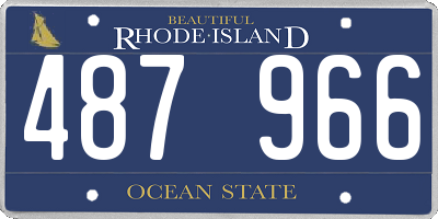 RI license plate 487966