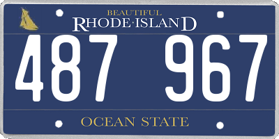 RI license plate 487967