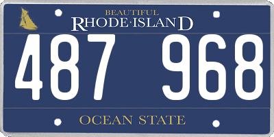 RI license plate 487968