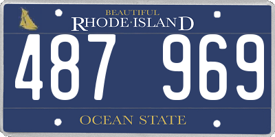 RI license plate 487969