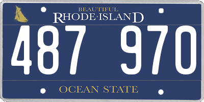 RI license plate 487970