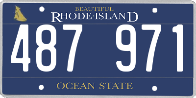 RI license plate 487971