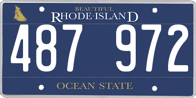 RI license plate 487972