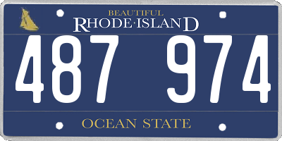 RI license plate 487974