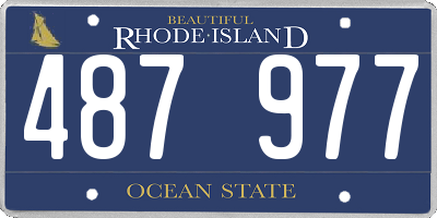RI license plate 487977