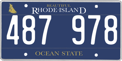RI license plate 487978