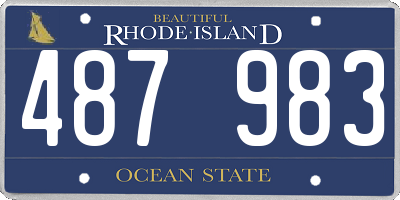 RI license plate 487983