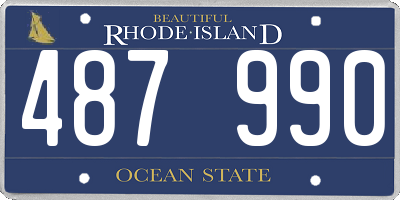 RI license plate 487990