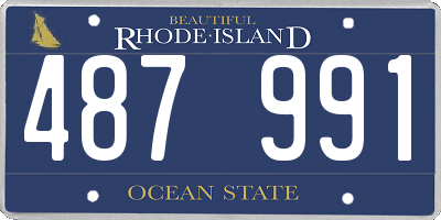 RI license plate 487991
