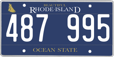 RI license plate 487995