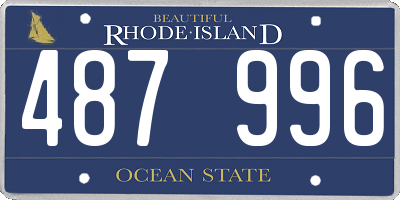 RI license plate 487996
