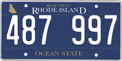 RI license plate 487997