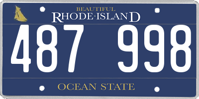 RI license plate 487998