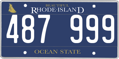 RI license plate 487999