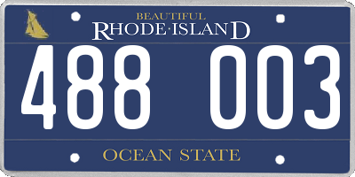 RI license plate 488003