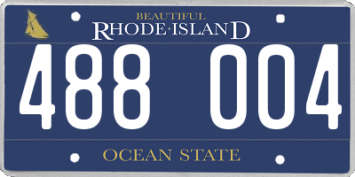 RI license plate 488004