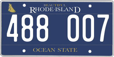RI license plate 488007
