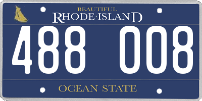RI license plate 488008
