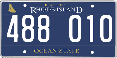 RI license plate 488010