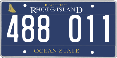 RI license plate 488011