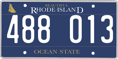 RI license plate 488013