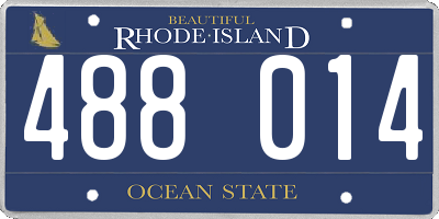 RI license plate 488014