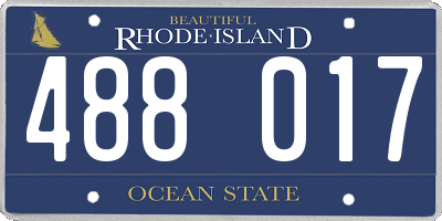 RI license plate 488017