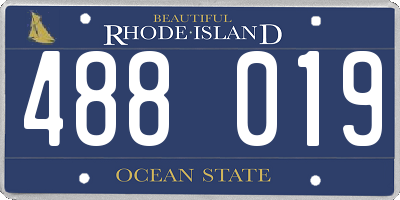 RI license plate 488019