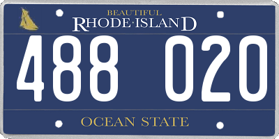 RI license plate 488020