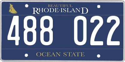 RI license plate 488022