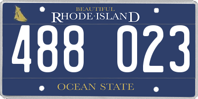 RI license plate 488023