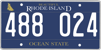 RI license plate 488024