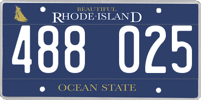 RI license plate 488025