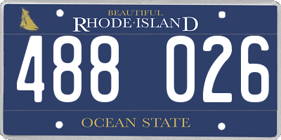 RI license plate 488026