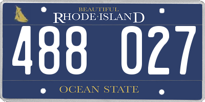 RI license plate 488027