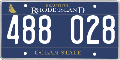 RI license plate 488028