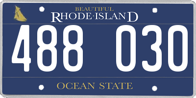 RI license plate 488030