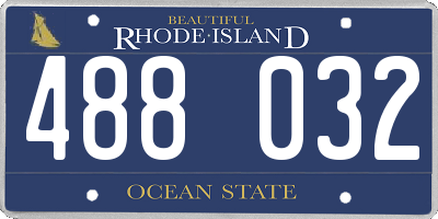 RI license plate 488032