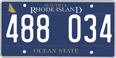 RI license plate 488034