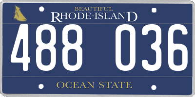 RI license plate 488036