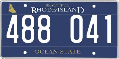 RI license plate 488041
