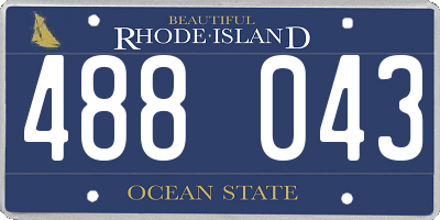 RI license plate 488043