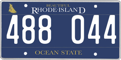 RI license plate 488044