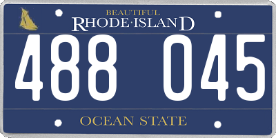 RI license plate 488045