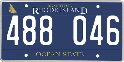 RI license plate 488046