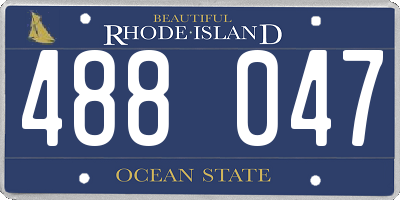 RI license plate 488047