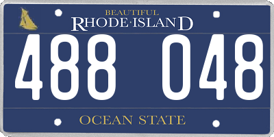 RI license plate 488048