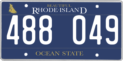 RI license plate 488049