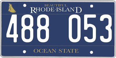 RI license plate 488053