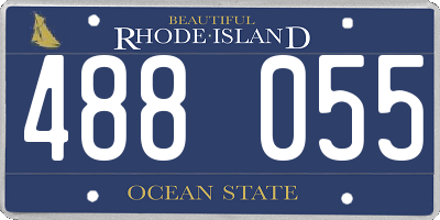 RI license plate 488055